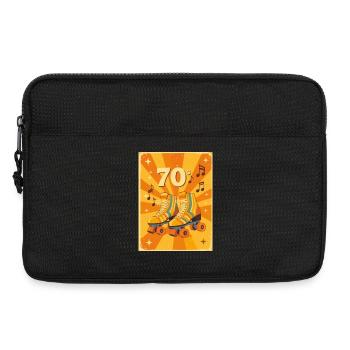 Klassische 70er-Jahre-Rollschuhe mit warmen Retro-Vibes - Laptoptasche 13" - Schwarz - Vorne