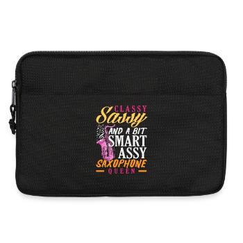 Elegant Naughty Clever Asshole Saxophone Queen - Laptop bag 13" - black - Front