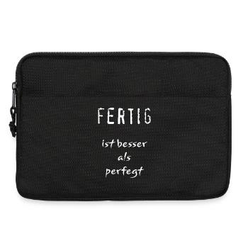 Fertig ist besser als perfegt - Laptoptasche 13" - Schwarz - Vorne