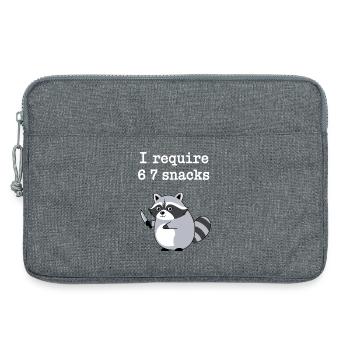 6-7 Internet Meme Cooler 6 7 Raccoon - Laptop bag 13" - heather grey - Front