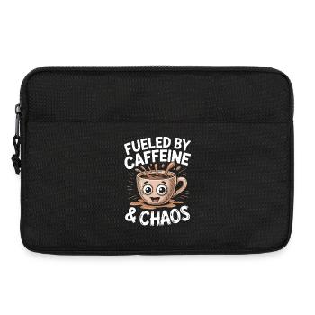 Angetrieben von Koffein und Chaos Kaffee Lehrerin Mama - Laptoptasche 13" - Schwarz - Vorne