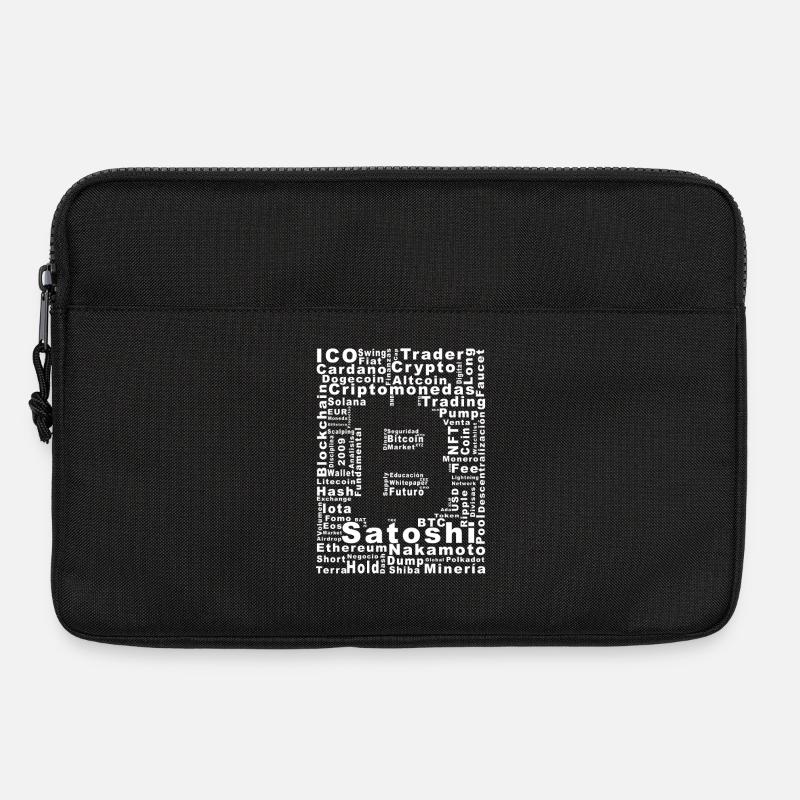 Satoshi Nakamoto Crypto Collage - Laptop bag 13" - black