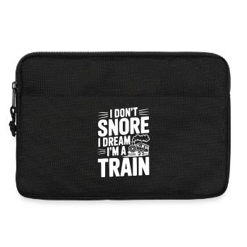 Je ne ronfle pas, je rêve que je suis un train - Sacoche pour ordinateur portable 13 pouces - noir - Devant