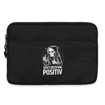 Seh's Doch Mal Positiv Grim Reaper - Laptoptasche 13" - Schwarz - Vorne