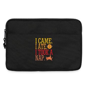 I came ate took a nap - Laptop bag 13" - black - Front