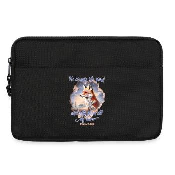 Fuchs Bibelvers Christlich - Laptoptasche 13" - Schwarz - Vorne