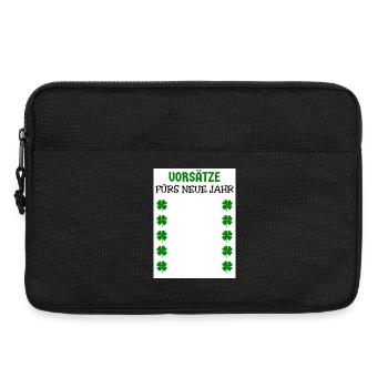 New Year's Resolutions New Year's Eve New Year Shamrocks - Laptop bag 13" - black - Front