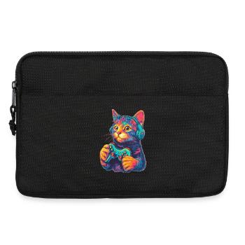 Funny Cat Gaming Gamer - Laptop bag 13" - black - Front