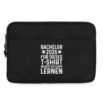 Bachelor 2026 T-Shirt Saying Long Learning - Laptop bag 13" - black - Front