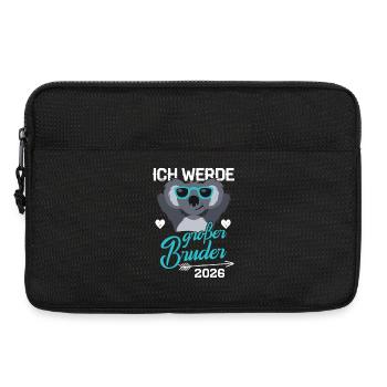 Ich werde Großer Bruder 2026 Schwangerschaft Baby - Laptoptasche 13" - Schwarz - Vorne