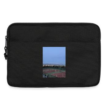 Panorama Tennisanlage über Stadt - Laptoptasche 13" - Schwarz - Vorne