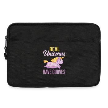 Real Unicorns have curves - Laptoptasche 13" - Schwarz - Vorne