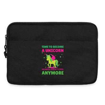 Time to become unicorn - Laptop bag 13" - black - Front