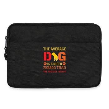 Chien moyen plus gentil que la personne moyenne - Sacoche pour ordinateur portable 13 pouces - noir - Devant