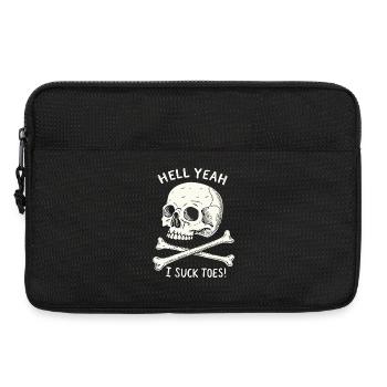 Schädel und Knochen Zehenfetisch - Laptoptasche 13" - Schwarz - Vorne