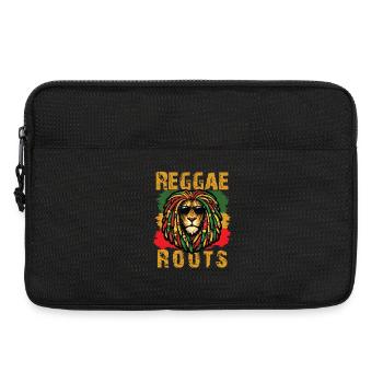 Lion Reggae Roots Rasta-Vibe - Laptoptasche 13" - Schwarz - Vorne