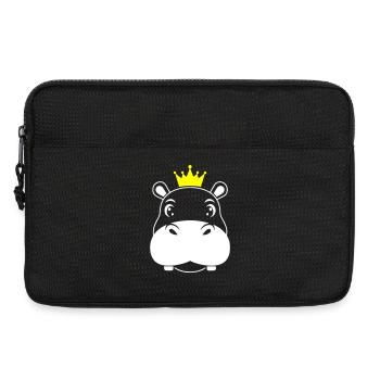 Roi Hippopotame Prince Héritier Vector - Sacoche pour ordinateur portable 13 pouces - noir - Devant
