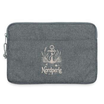 Nordperle Hamburg Nordsee Ostsee Norddeutsch Deern - Laptoptasche 13" - Grau meliert - Vorne