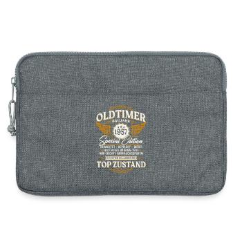 Oldtimer 1957 Jahrgang Retro Geburtstag Geschenk - Laptoptasche 13" - Grau meliert - Vorne