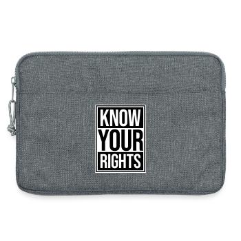 Know Your Rights Activism Justice Freedom - Laptop bag 13" - heather grey - Front