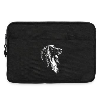 Afghan Greyhound Silhouette Dogs Wilsigns - Laptop bag 13" - black - Front