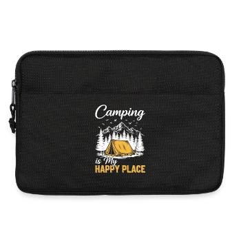 Camping ist mein Happy Place - Laptoptasche 13" - Schwarz - Vorne