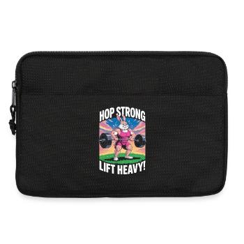 Hop Strong. Lift Heavy - Laptop bag 13" - black - Front