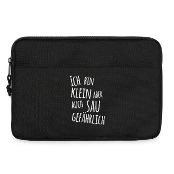 Ich bin klein aber auch sau gefährlich / Spruch - Laptop bag 13" - black - Front