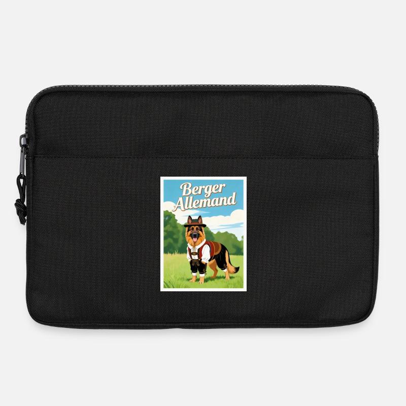 German Shepherd in Bavarian costume - Laptop bag 13" - black