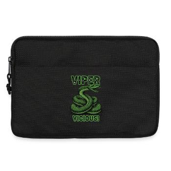 Wilde, bösartige Viper-Schlange - Laptoptasche 13" - Schwarz - Vorne