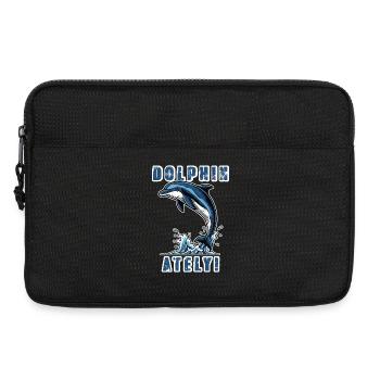 Vintagischer Delfinart-Delfin-Humor - Laptoptasche 13" - Schwarz - Vorne