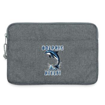 Humour Dauphin Dolphinately Vintage - Sacoche pour ordinateur portable 13 pouces - gris chiné - Devant