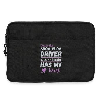 Schneepflugfahrer hat mein Herz – Geschenk romantischer Ehefrau - Laptoptasche 13" - Schwarz - Vorne