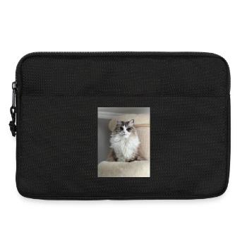 Fluffy Cat King - Laptop bag 13" - black - Front