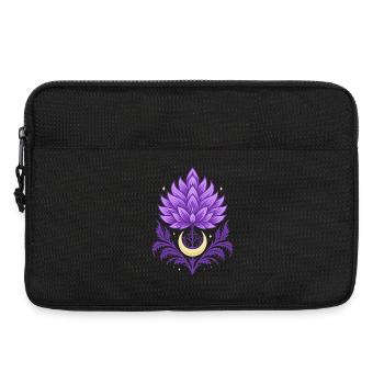 Distel Mond Symbol - Florales Naturmotiv - Laptoptasche 13" - Schwarz - Vorne