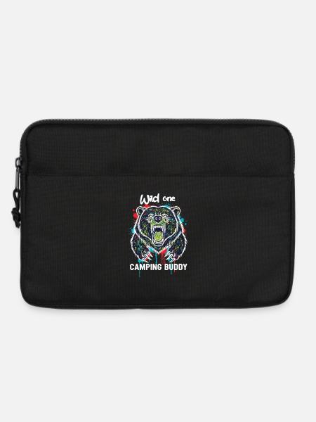 Wilder Campingkumpel Grizzlybär - Laptoptasche 13" - Schwarz