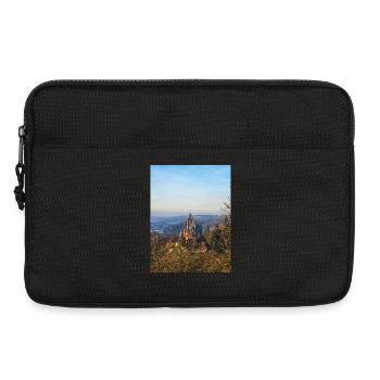Drachenburg Castle on the slope in the evening light - Laptop bag 13" - black - Front