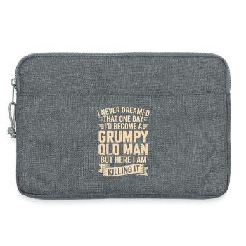 Grumpy Old Man: Killing It - Laptop bag 13" - heather grey - Front
