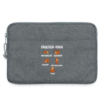 sloth yoga poses meditation  - Laptop bag 13" - heather grey - Front