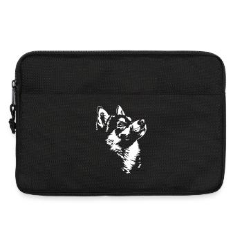 Alaskan Kai Clover Silhouette Dog Dog Wilsigns - Laptop bag 13" - black - Front