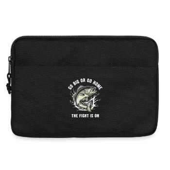 Fishing River Fighting Big Fish - Laptop bag 13" - black - Front