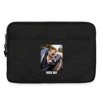 Bonjour Shiba Inu Dog Meme Ondes positives - Sacoche pour ordinateur portable 13 pouces - noir - Devant