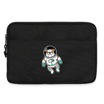 Chien Bulldog Anglais Astronaute Espace - Sacoche pour ordinateur portable 13 pouces - noir - Devant