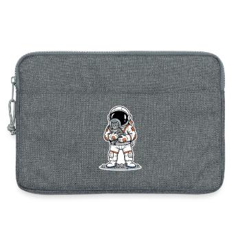 Chat Gris Astronaute Espace Câlin Mignon - Sacoche pour ordinateur portable 13 pouces - gris chiné - Devant