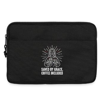 Sauvés par Grace – Café inclus - Sacoche pour ordinateur portable 13 pouces - noir - Devant