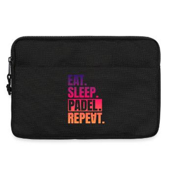 Eat Sleep Padel Repeat - Laptop bag 13" - black - Front