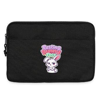 Resting Bunny Face Ostern Spruch lustig - Laptoptasche 13" - Schwarz - Vorne