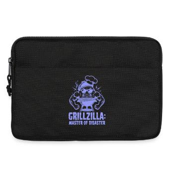 BBQ Grillmeister GRILLZILLA, lustiges BBQ Shirt - Laptoptasche 13" - Schwarz - Vorne