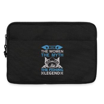 Maman La Femme Le Mythe Don La Légende de la Pêche - Sacoche pour ordinateur portable 13 pouces - noir - Devant