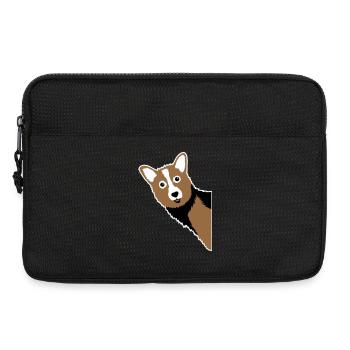 Corgi Cuckoo – Parfait pour tous les propriétaires de chiens - Sacoche pour ordinateur portable 13 pouces - noir - Devant